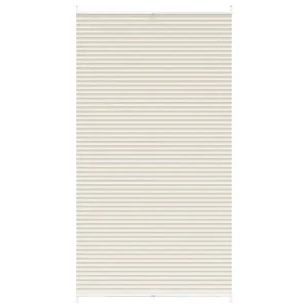 Plisseekardin ilma puurimiseta paigaldusega, kreemjas, 100 x 200 cm, kreppkangas, alumiiniumsiinidega – 2