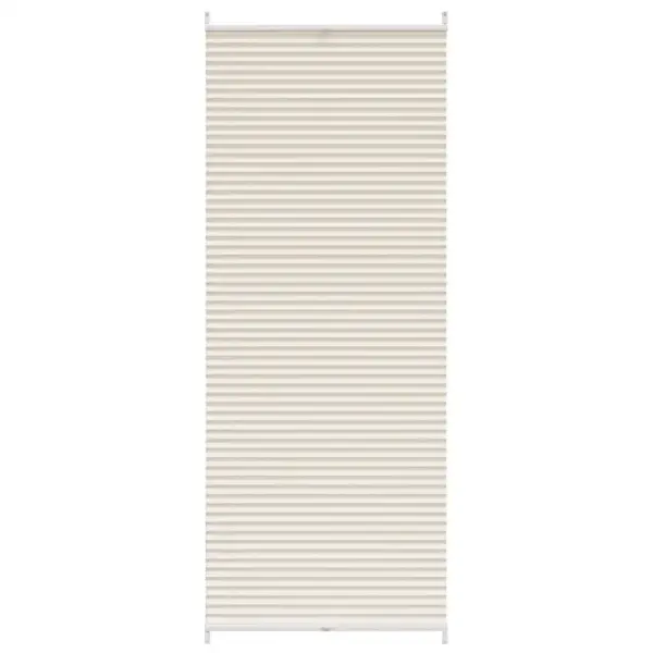 Kreemjas plisseekardin klambrikinnitusega, 70 x 200 cm – 2