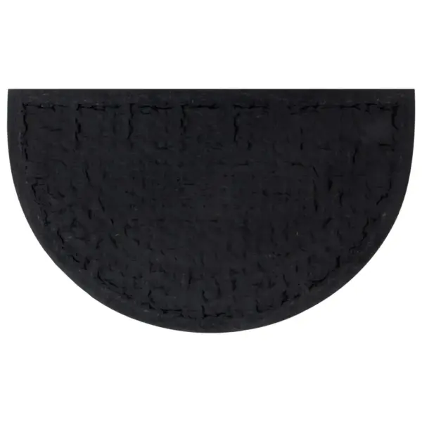 Poolringikujuline kummist ja kookoskiududest uksematt, must ja pruun, 45 x 75 cm – 3