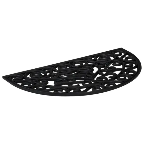 Poolringikujuline kummist uksematt, must, 45 x 75 cm – 2