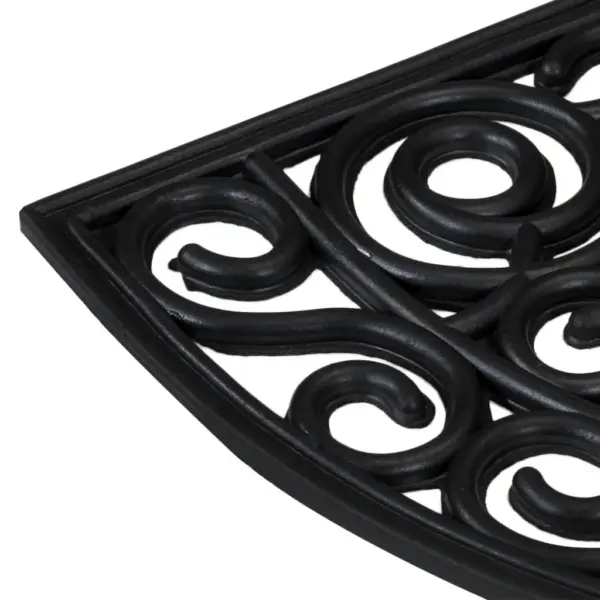 Poolringikujuline kummist uksematt, must, 45 x 75 cm – 4