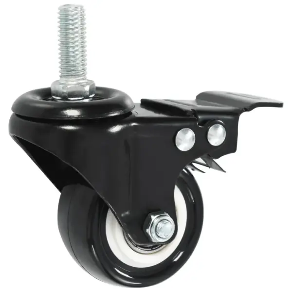 Pööratavad piduritega mööblirattad, must, 12 tk, 50 mm – 3