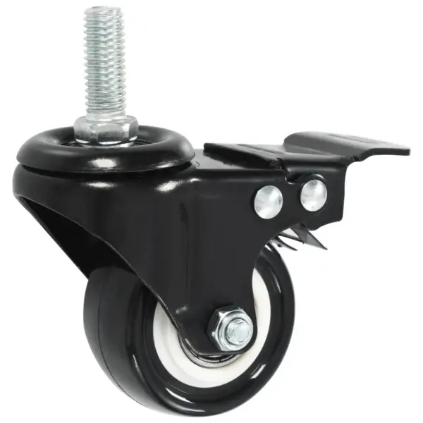 Pööratavad piduritega mööblirattad, 32 tk, must, 50 mm, 50 kg – 3