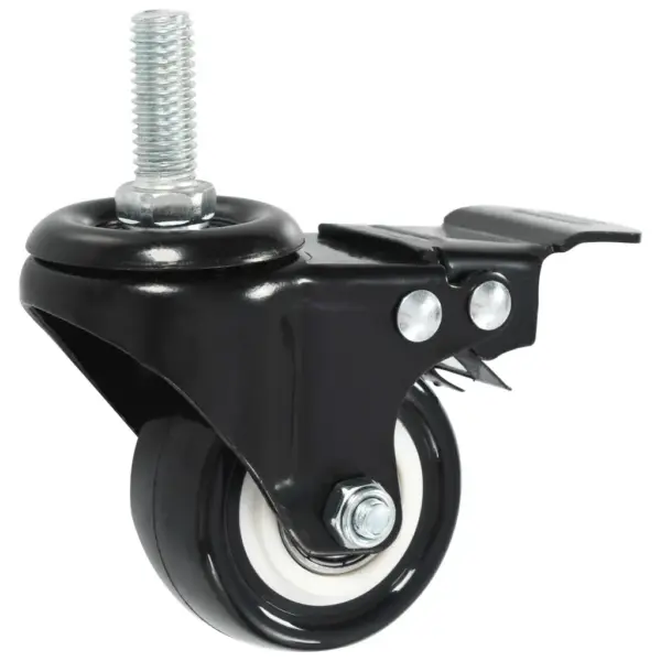 Pööratavad piduritega mööblirattad, must, 8 tk, 50 mm – 3
