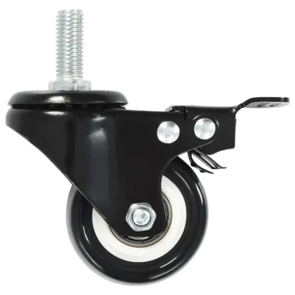 Pööratavad piduritega mööblirattad, must, 8 tk, 50 mm – 4