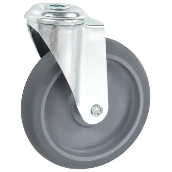 Hallid TPR pöörlevad mööblirattad poldiauguga, 16 tk, 125 mm, M12 – 3