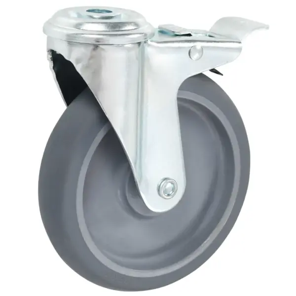 Hallid TPR pöördrattad poldiauguga ja topeltpiduriga, 4 tk, 125 mm, M12, 80 kg – 3