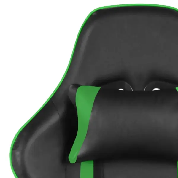 Pöörlev mänguritool reguleeritava seljatoega, must-roheline PVC, 68 x 69 x 123–133 cm – 7