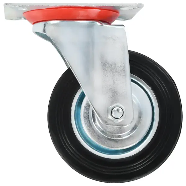 Pöörlevad kummirattad mööblile ja seadmetele, 16 tk, must, 100 mm, 70 kg – 4