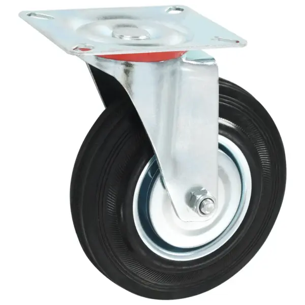 Pöörlevad kummirattad, 16 tk, 125 mm, must, kandevõime 100 kg – 5