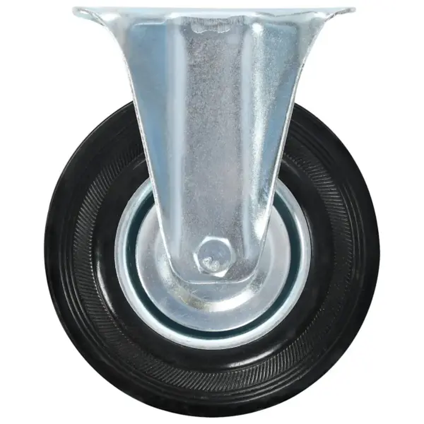 Pöörlevad kummirattad kinnitusplaadiga, 8 tk, 125 mm, must, 100 kg – 7
