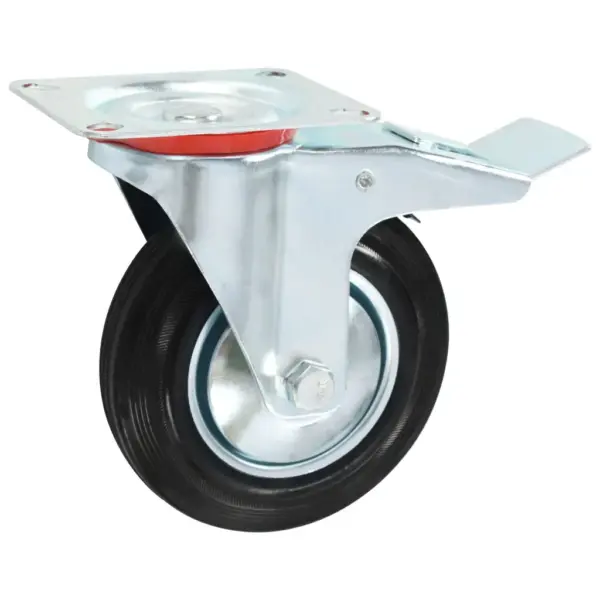 Pöörlevad kummirattad mööblile ja seadmetele, 16 tk, 160 mm, must, kuni 150 kg – 4