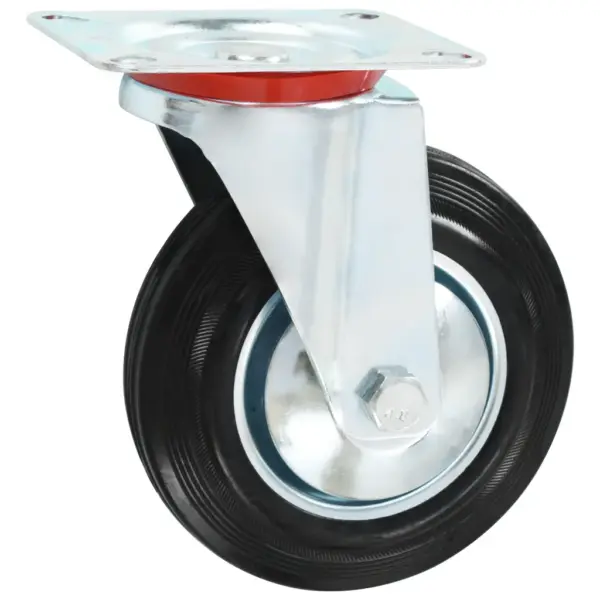 Pöörlevad kummirattad mööblile ja seadmetele, 16 tk, 160 mm, must, kuni 150 kg – 5