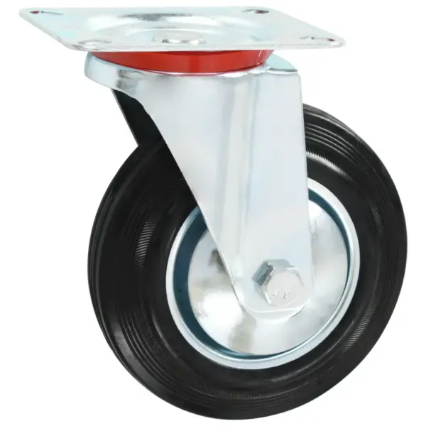 Pöörlevad kummirattad väikestele seadmetele ja mööblile, must, 160 mm, 32 tk, 150 kg – 3
