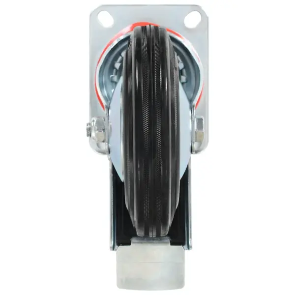 Pöörlevad kummirattad, 32 tk, pooled piduritega, must, 160 mm, 150 kg – 5