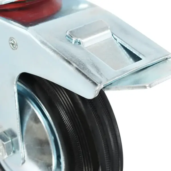 Pöörlevad kummirattad, 32 tk, pooled piduritega, must, 160 mm, 150 kg – 6