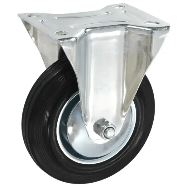 Pöörlevad kummist mööblirattad, 8 tk, must, 160 mm, 4 piduriga – 5
