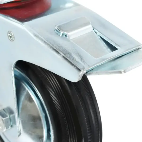 Pöörlevad kummist mööblirattad, 8 tk, must, 160 mm, 4 piduriga – 8