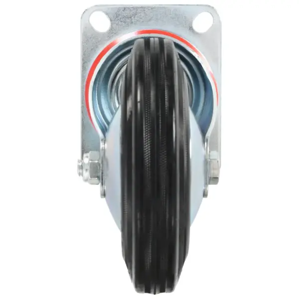 Pöörlevad kummirattad paigaldusplaadiga, must, 160 mm, 8 tk, 150 kg – 5