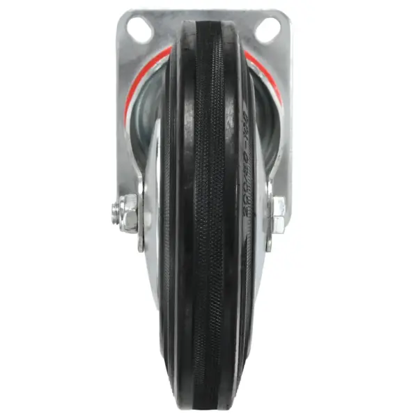 Pöörlevad kummirattad 200 mm, 16 tk, must, 180 kg – 5