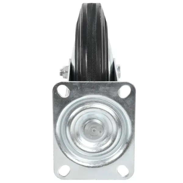 Pöörlevad kummirattad kinnitusplaadiga, must, 200 mm, 24 tk, 180 kg – 6