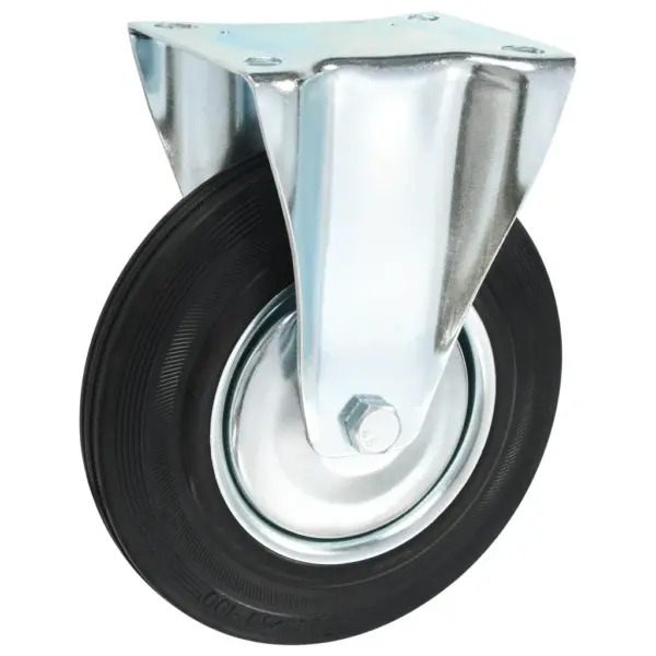 Pöörlevad kummirattad piduritega ja ilma, 24 tk, 200 mm, must – 5