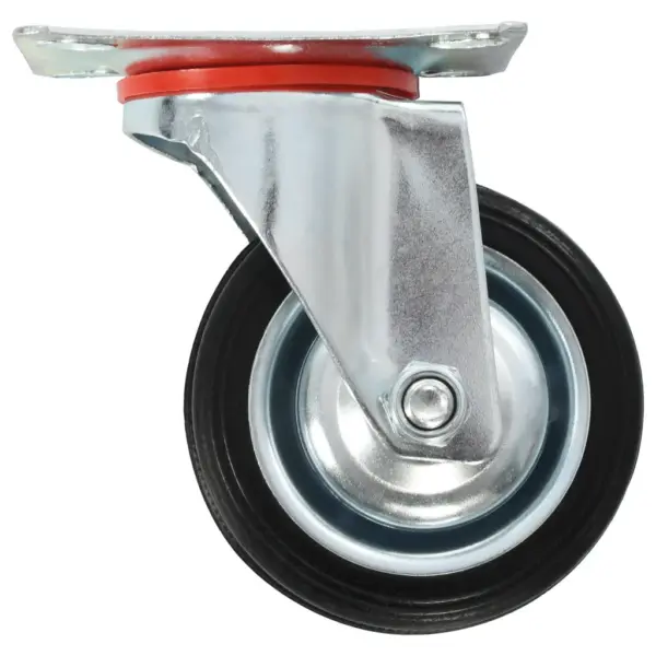 Pöörlevad kummirattad mööblile, must, 75 mm, 8 tk, kandevõime 50 kg – 3