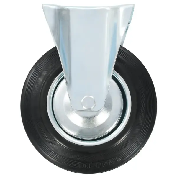 Pöörlevad kummirattad mööblile, 8 tk, must, 200 mm, 4 piduriga – 7