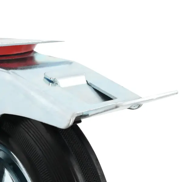 Pöörlevad kummirattad mööblile, 8 tk, must, 200 mm, 4 piduriga – 8