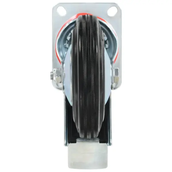Pöörlevad kummirattad piduritega, must, 8 tk, 160 mm, kandevõime 150 kg, plaadiga 135 x 105 mm – 5