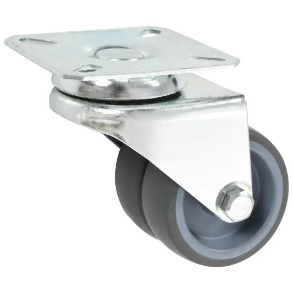Pöörlevad mööbli- ja seadmerattad, 24 tk, hall, 50 mm, 12 piduriga – 4