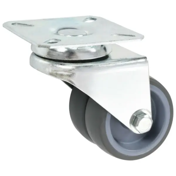 Hallid TPR pöörlevad mööblirattad, 8 tk, 50 mm, plaatkinnitusega – 3