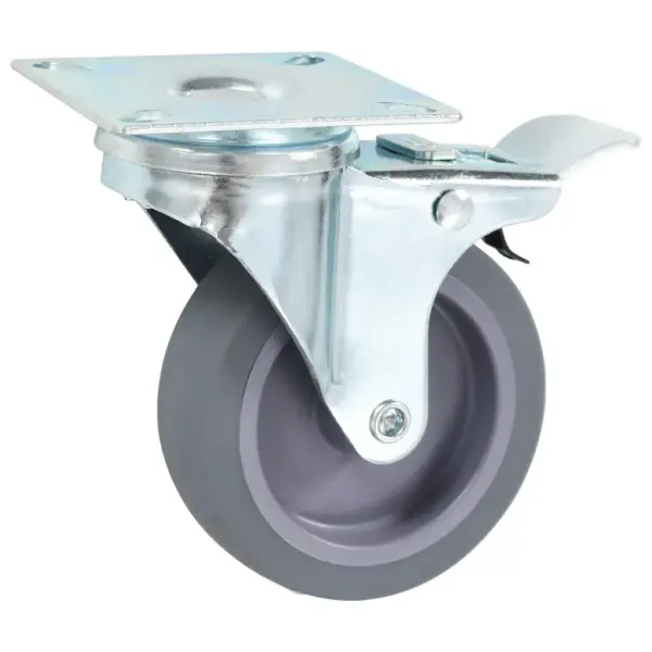 Hallid TPR-pöörlevad mööblirattad piduritega, 32 tk, 75 mm, 45 kg – 3