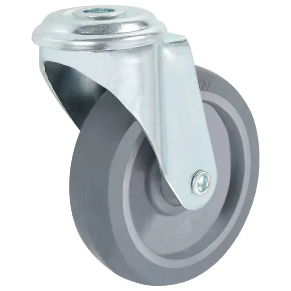 Hallid poldiauguga pöörlevad mööblirattad, 16 tk, 100 mm, TPR – 3
