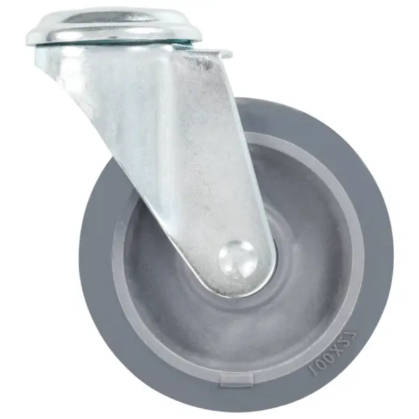 Hallid poldiauguga pöörlevad mööblirattad, 16 tk, 100 mm, TPR – 4