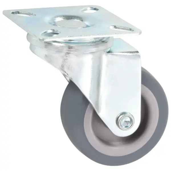 Pöörlevad rattad mööblile, 50 mm, hall, termoplastilisest kummist, topeltpiduritega, 16 tk – 7