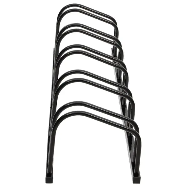 Põrandale kinnitatav jalgrattahoidja 5 rattale, must tsingitud teras, 133,5 x 33 x 26 cm – 3