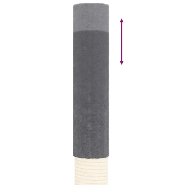 Põrandast laeni kassi kraapimispuu, tumehall, 277–303 cm – 7
