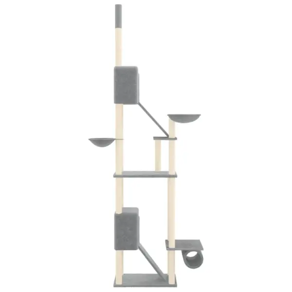 Põrandast laeni kassipuu majade ja tunneliga, helehall, 277–303 cm – 4