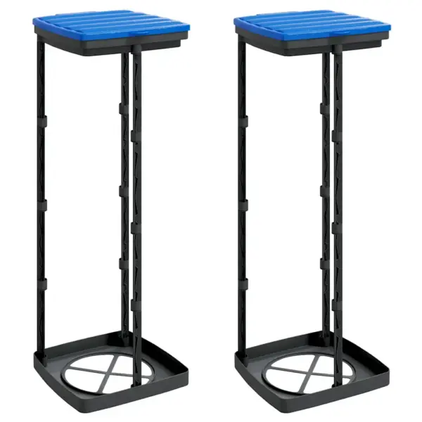 Prügikotihoidjad kaanega, 2 tk, 120 l, must/sinine, PP – 2