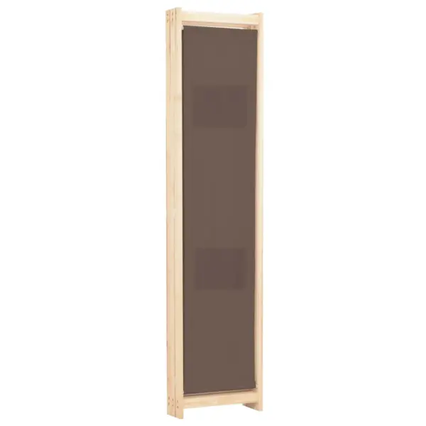 3-paneeliline pruun kangast sirm kuusepuidust raamiga, 5 taskuga, 120 x 170 x 4 cm – 4