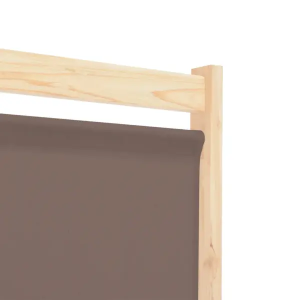 3-paneeliline pruun kangast sirm kuusepuidust raamiga, 5 taskuga, 120 x 170 x 4 cm – 6