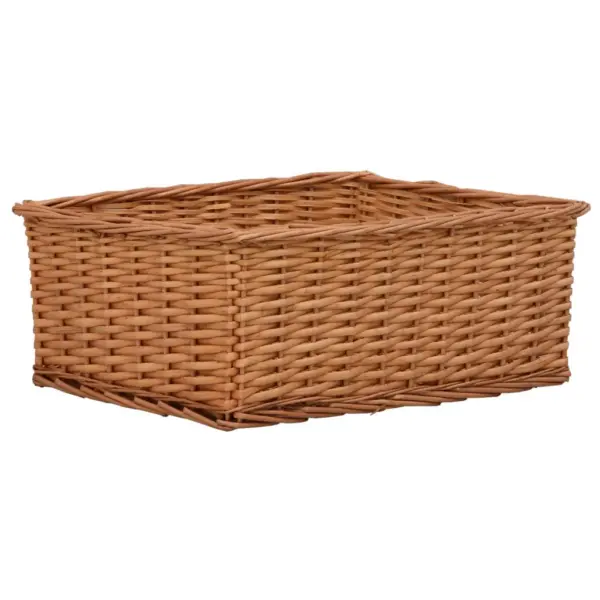 4-osaline üksteise sisse mahtuv kandiliste pajukorvide komplekt, pruun, kuni 45 x 40 x 17 cm - 11