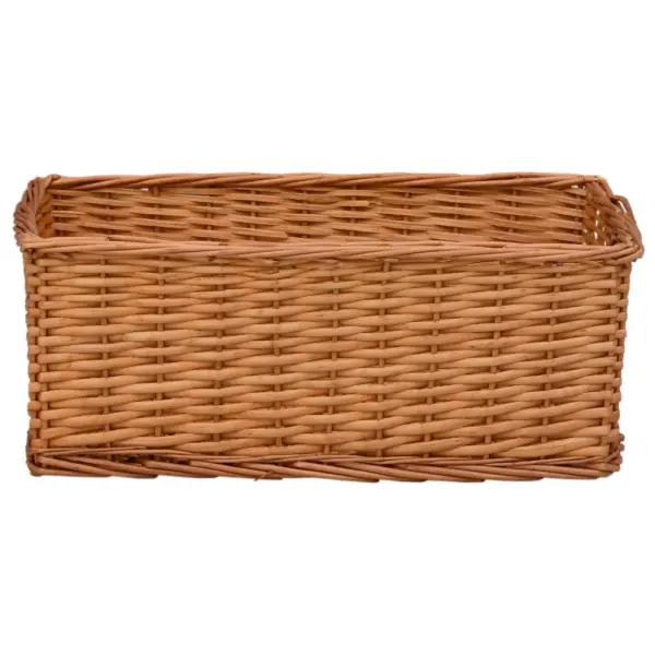 4-osaline üksteise sisse mahtuv kandiliste pajukorvide komplekt, pruun, kuni 45 x 40 x 17 cm - 4