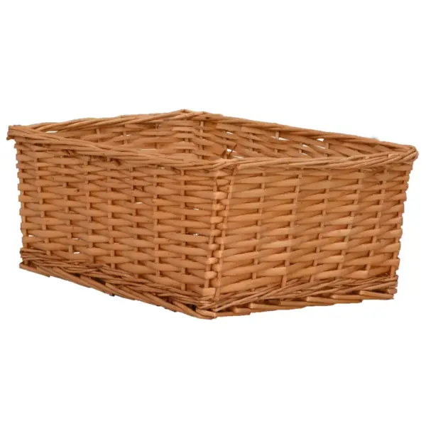 4-osaline üksteise sisse mahtuv kandiliste pajukorvide komplekt, pruun, kuni 45 x 40 x 17 cm - 6