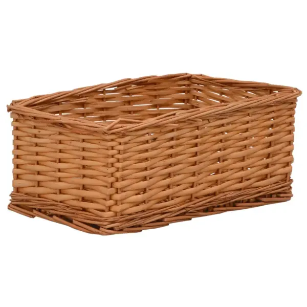 4-osaline üksteise sisse mahtuv kandiliste pajukorvide komplekt, pruun, kuni 45 x 40 x 17 cm - 8