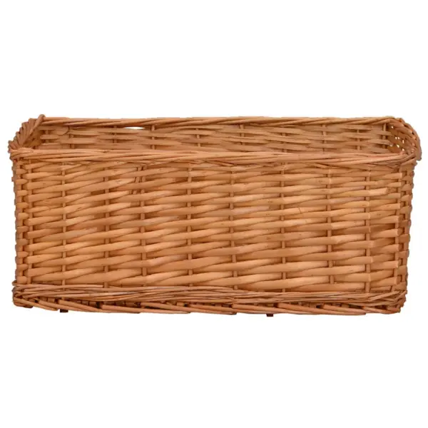 4-osaline üksteise sisse mahtuv kandiliste pajukorvide komplekt, pruun, kuni 45 x 40 x 17 cm - 9