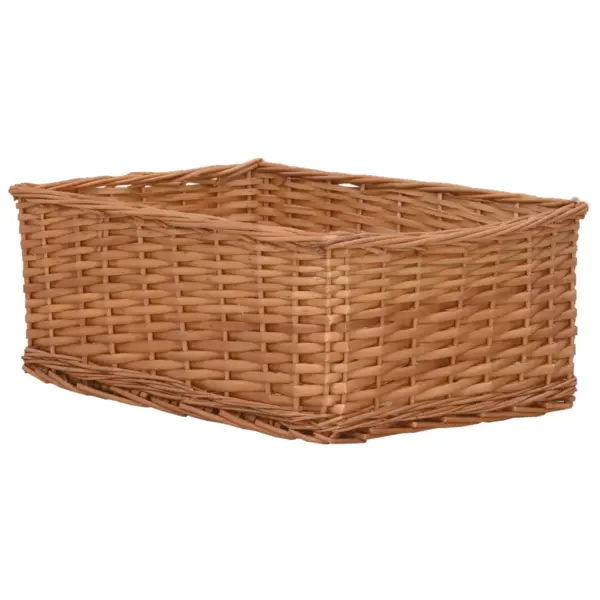 4-osaline üksteise sisse mahtuv kandiliste pajukorvide komplekt, pruun, kuni 45 x 40 x 17 cm - 10