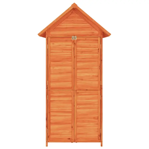 Pruun aia tööriistakuur veekindla katusega, männipuit, 89 x 52,5 x 175 cm – 5