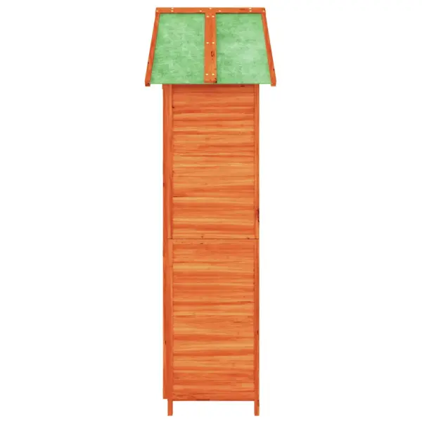 Pruun aia tööriistakuur veekindla katusega, männipuit, 89 x 52,5 x 175 cm – 6